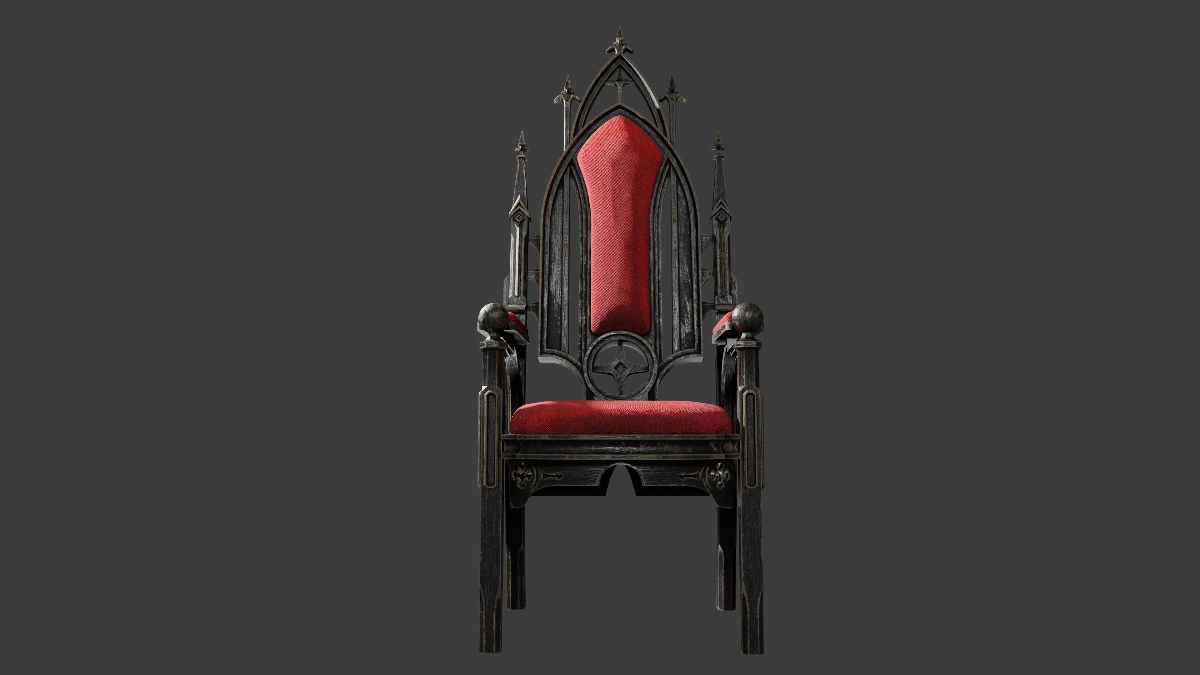 Victorian 8 seater table Low-poly 3D model_21