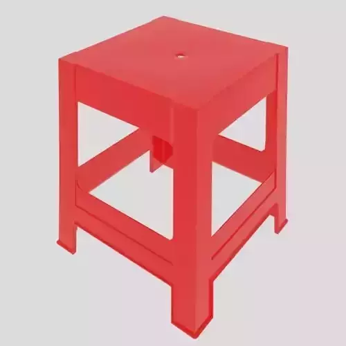 Red plastic chair
