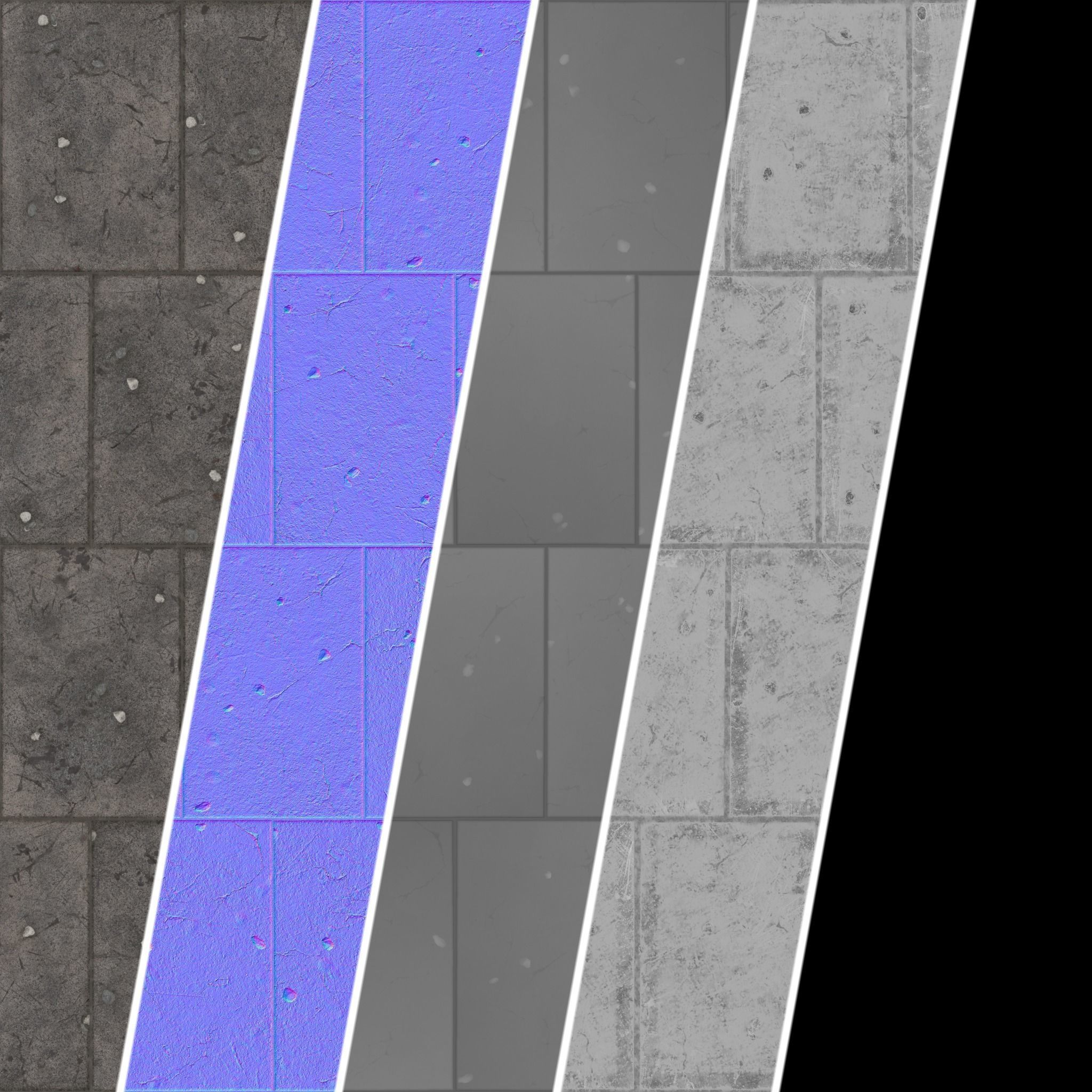 Tiling Texture Racing Texture Tile Materials 34- Concrete Tiling By Gravel Sbsar Pbr Seamless ...