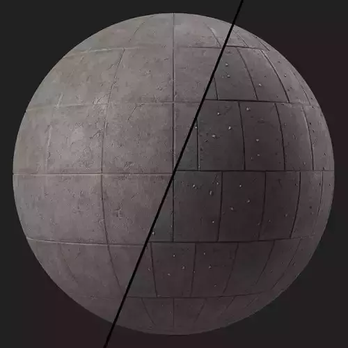 Tile Materials 34- Concrete Tiling By Gravel Sbsar Pbr Seamless