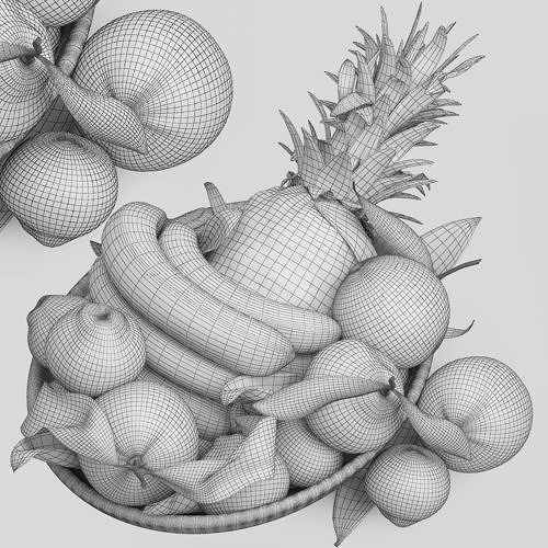 BOWLS OF FRUITS COLLECTION 02 3D model 7