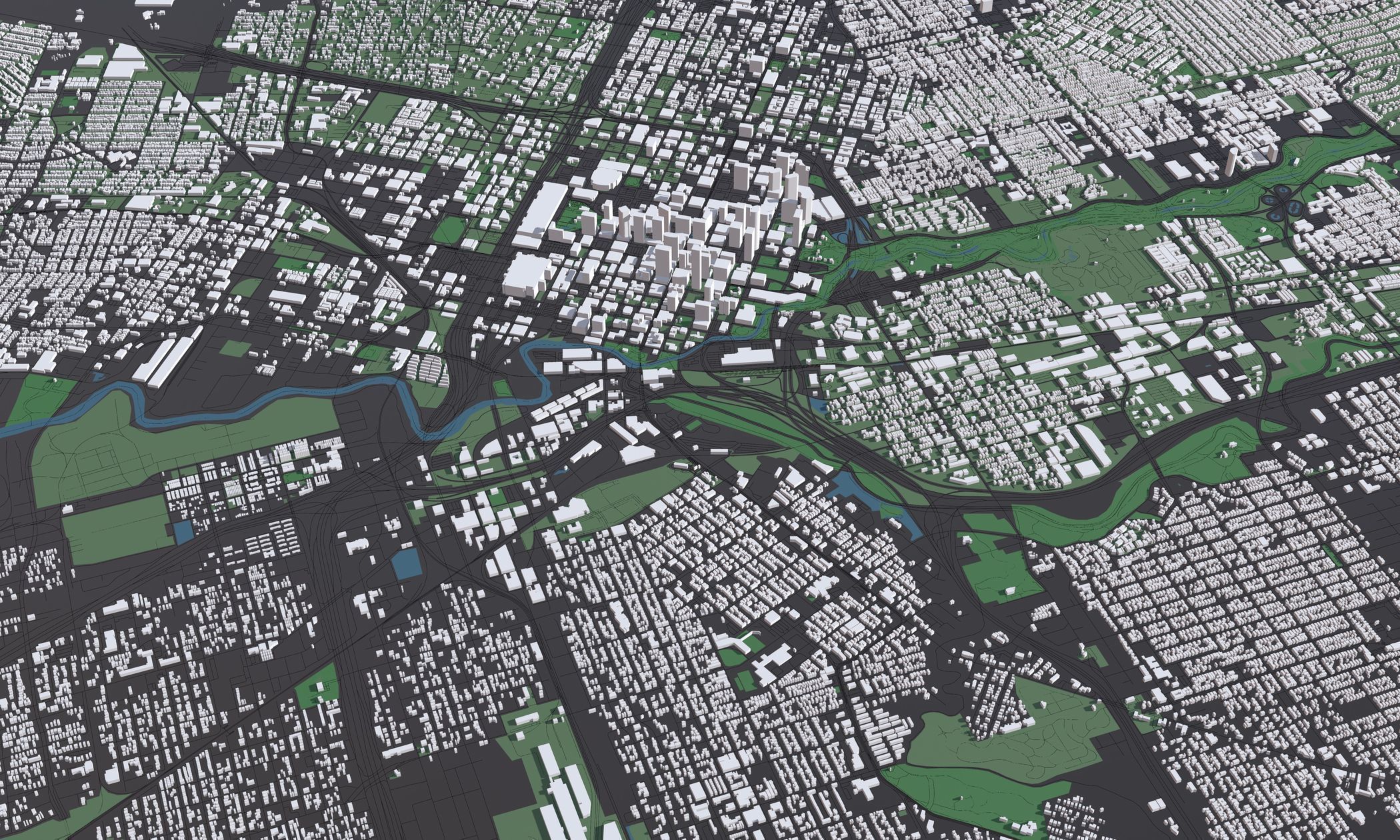 Texas Houston USA - Mass buildings 3D model_5