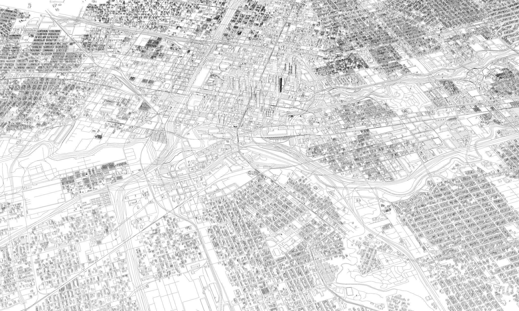 Texas Houston USA - Mass buildings 3D model_13