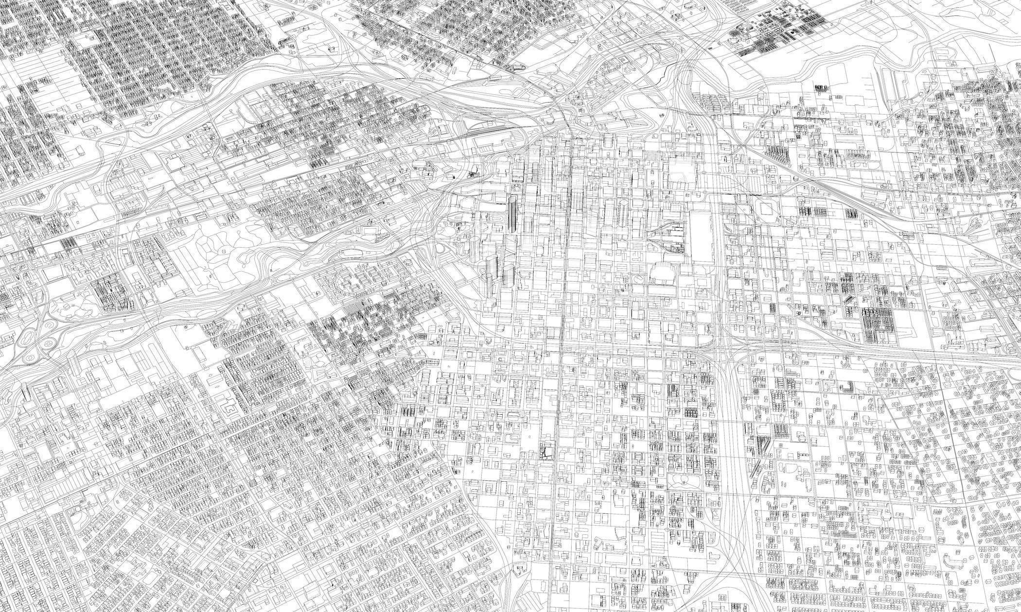 Texas Houston USA - Mass buildings 3D model_11