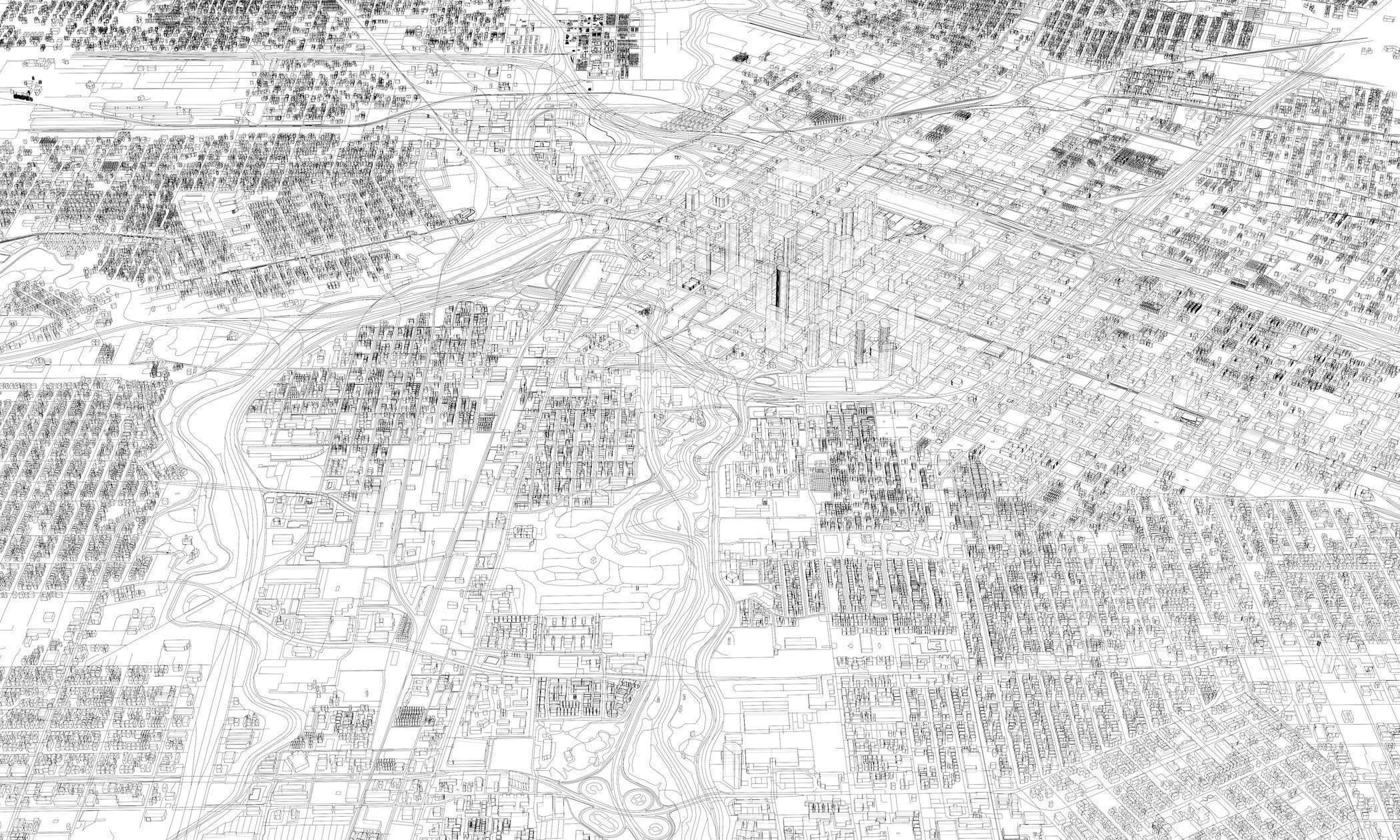 Texas Houston USA - Mass buildings 3D model_15