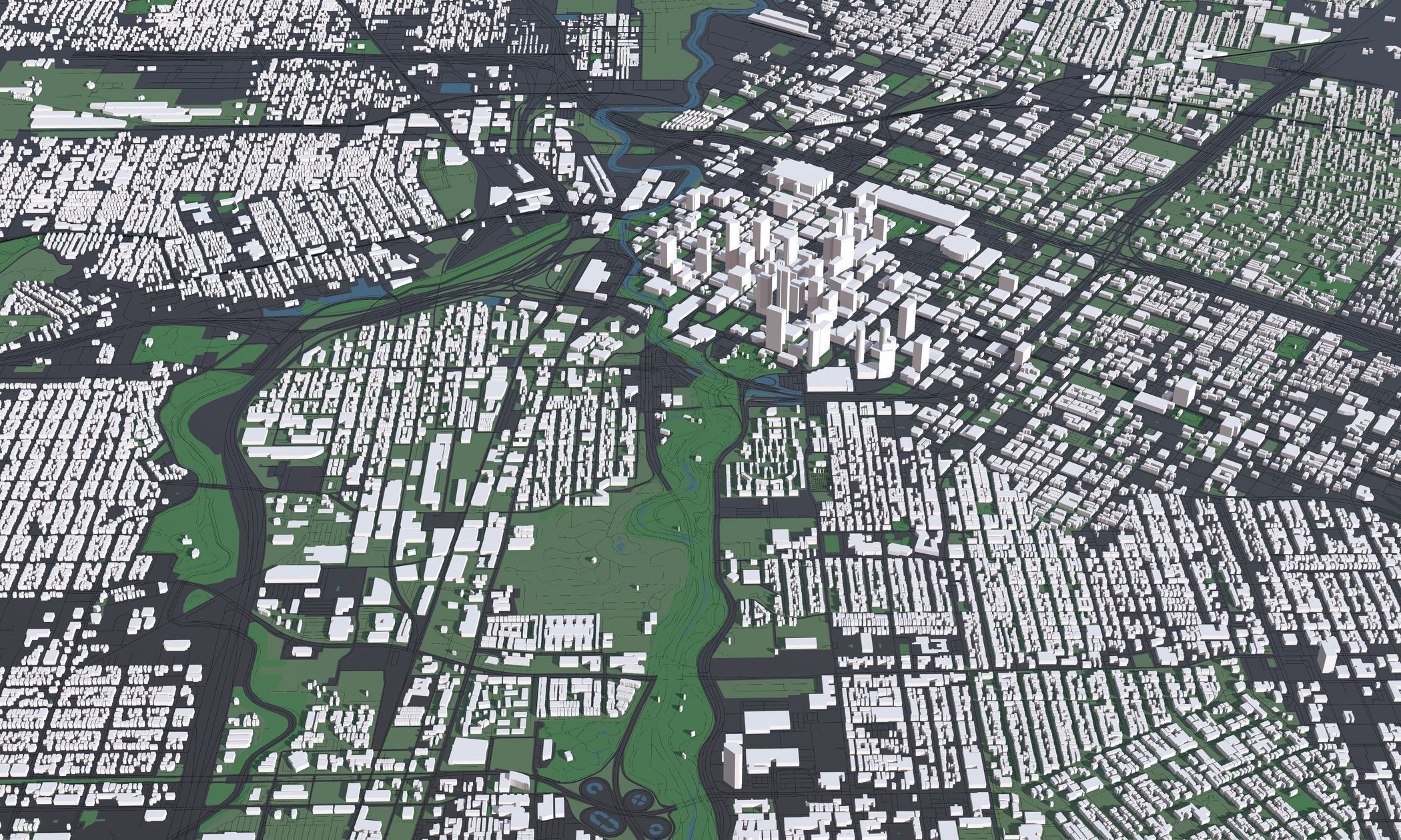 Texas Houston USA - Mass buildings 3D model_7