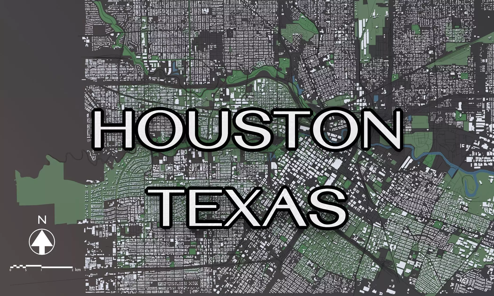 Texas Houston USA - Mass buildings 3D model_0