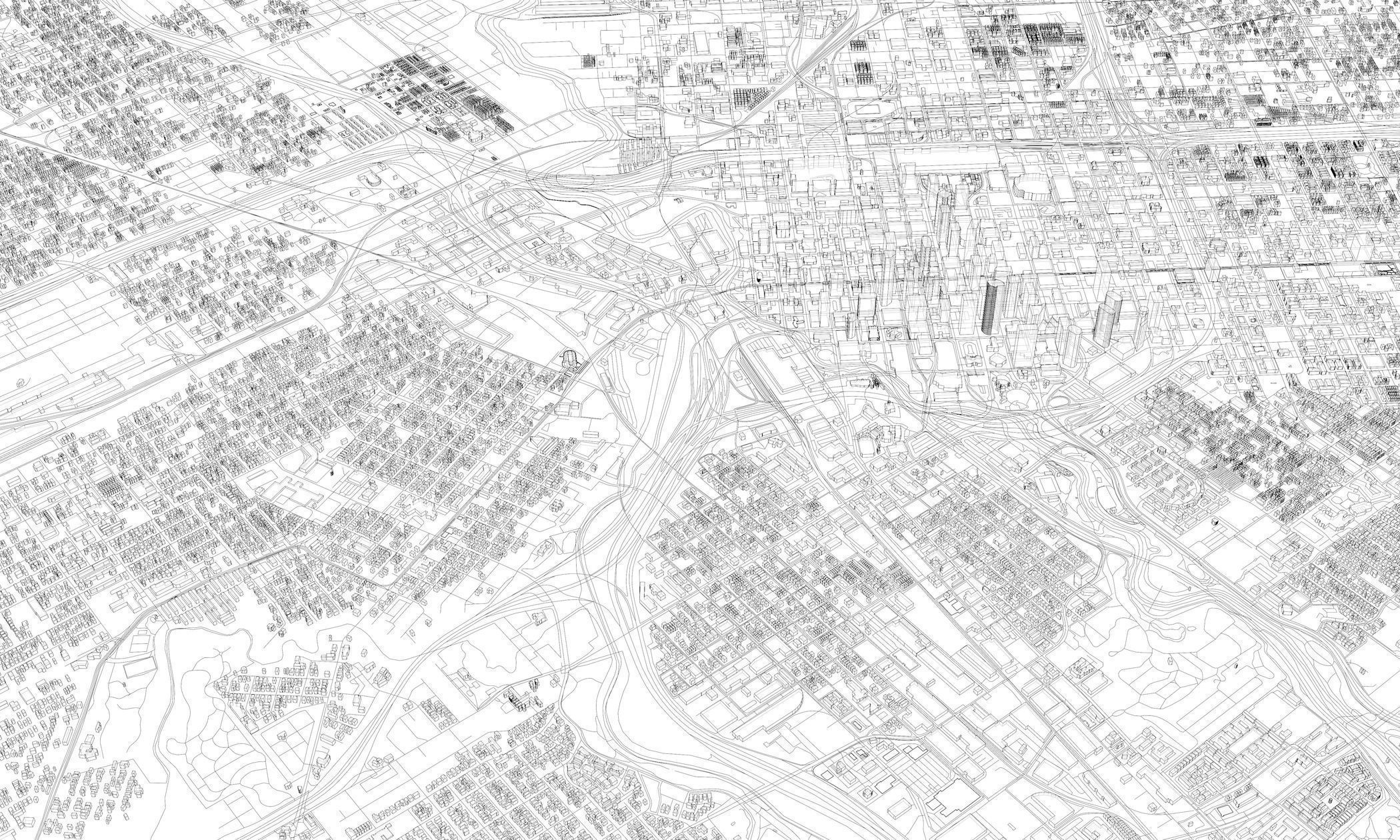 Texas Houston USA - Mass buildings 3D model_12