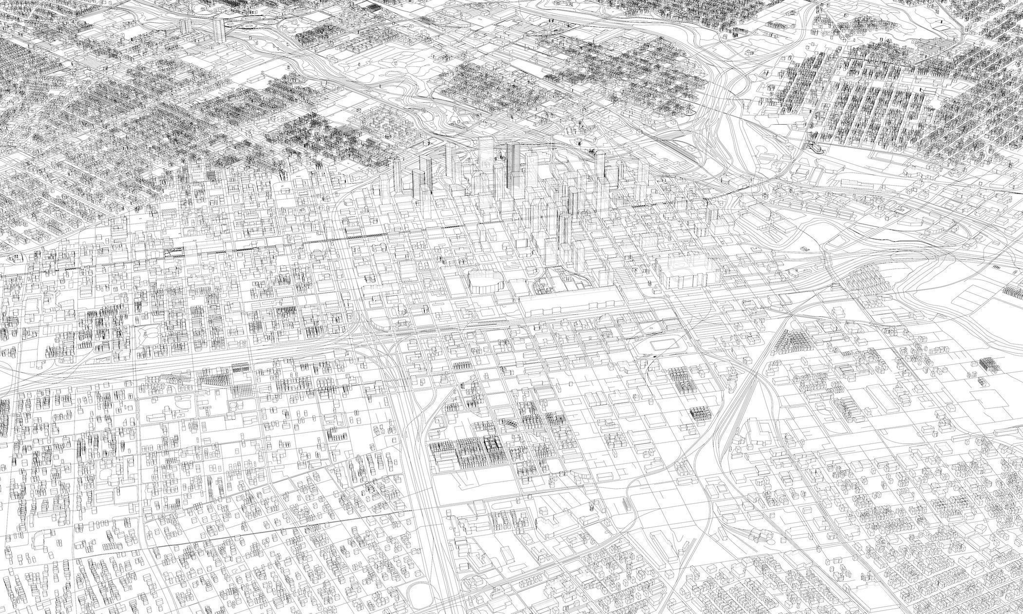 Texas Houston USA - Mass buildings 3D model_14