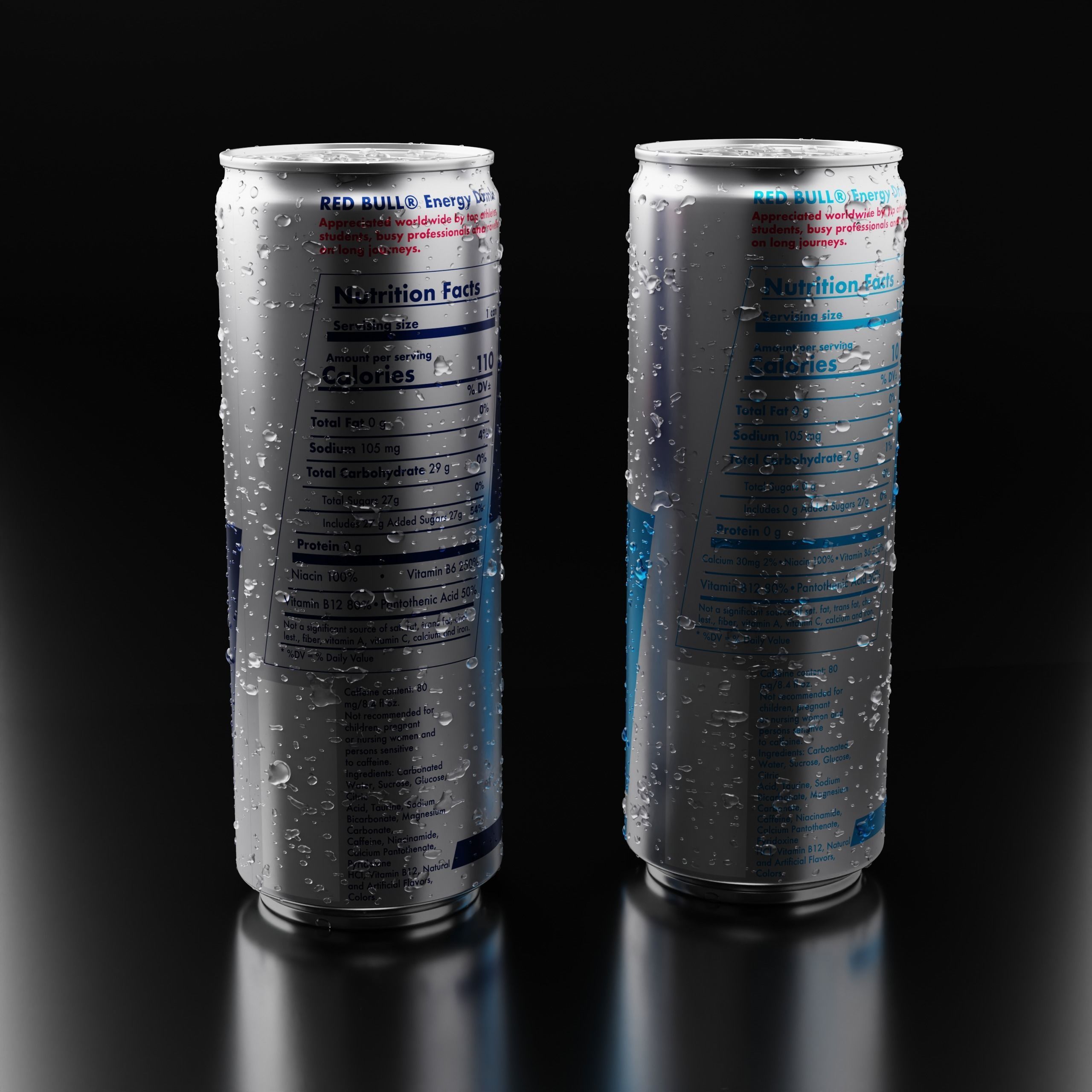 Red Bull Cans 3D model_3