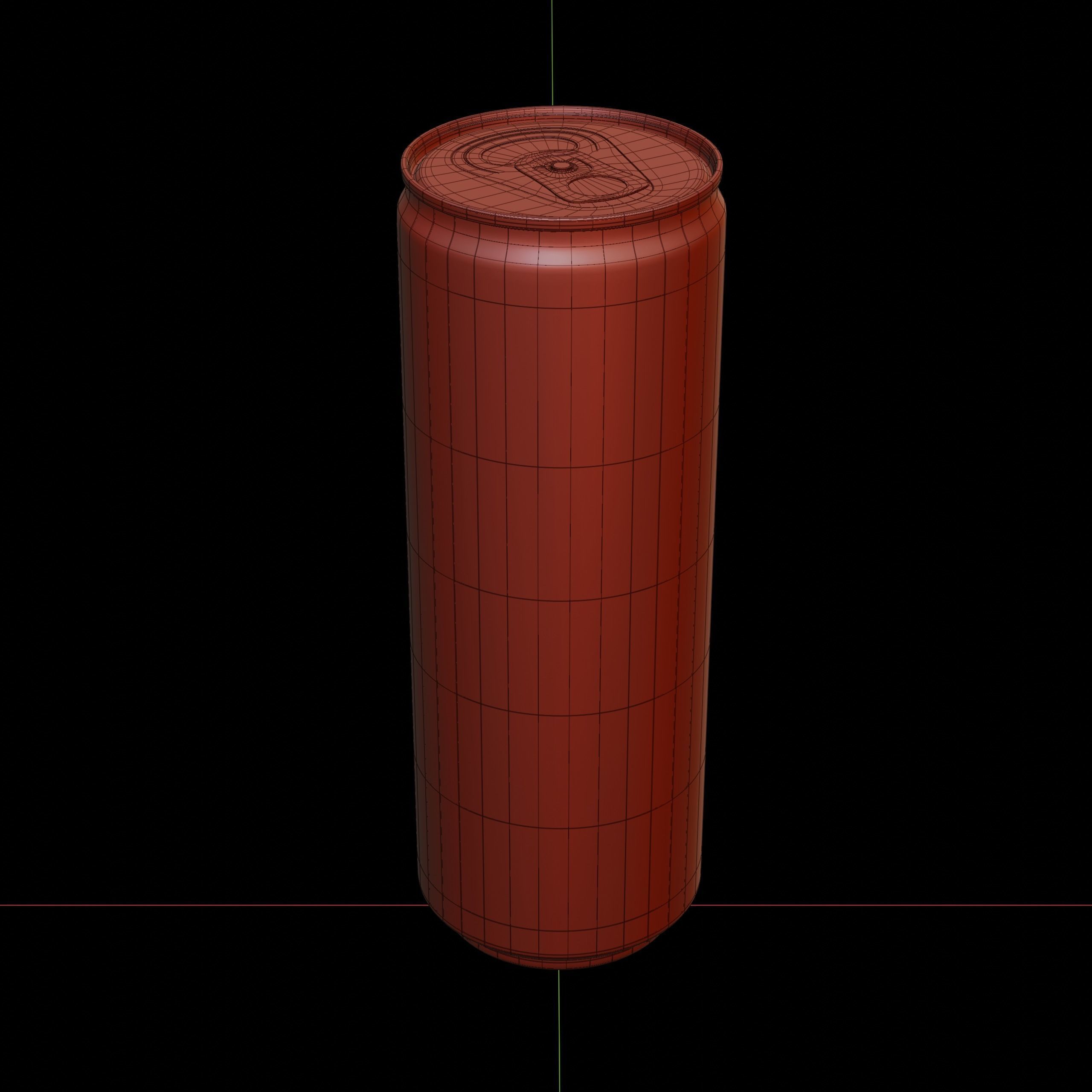 Red Bull Cans 3D model_10