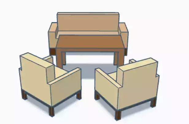 Arm Chair Model Furniture Doll House