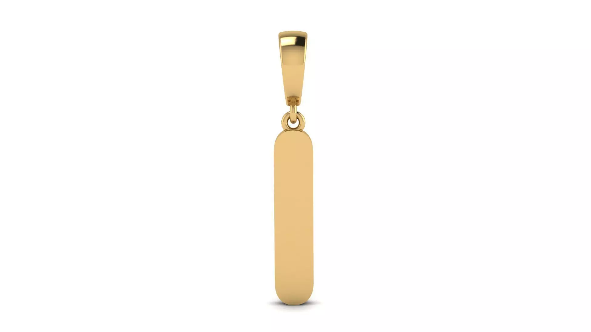 Pendant Alphabet Letter 15 mm Arial Rounded I 3D print model