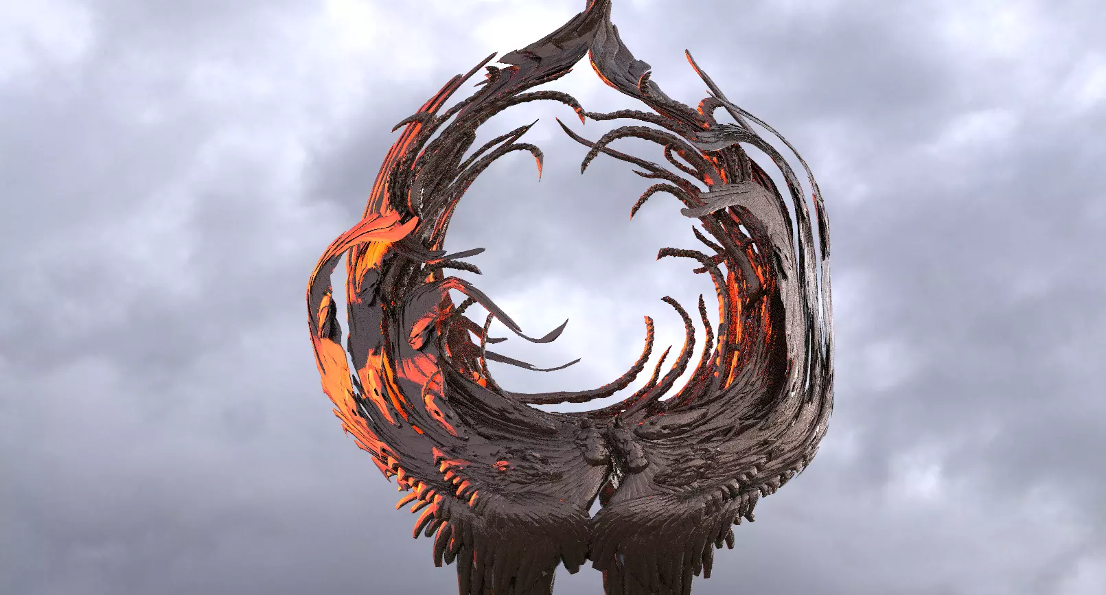 Cthulhu Arch squid sculpture 3D model_0