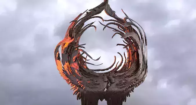 Cthulhu Arch squid sculpture