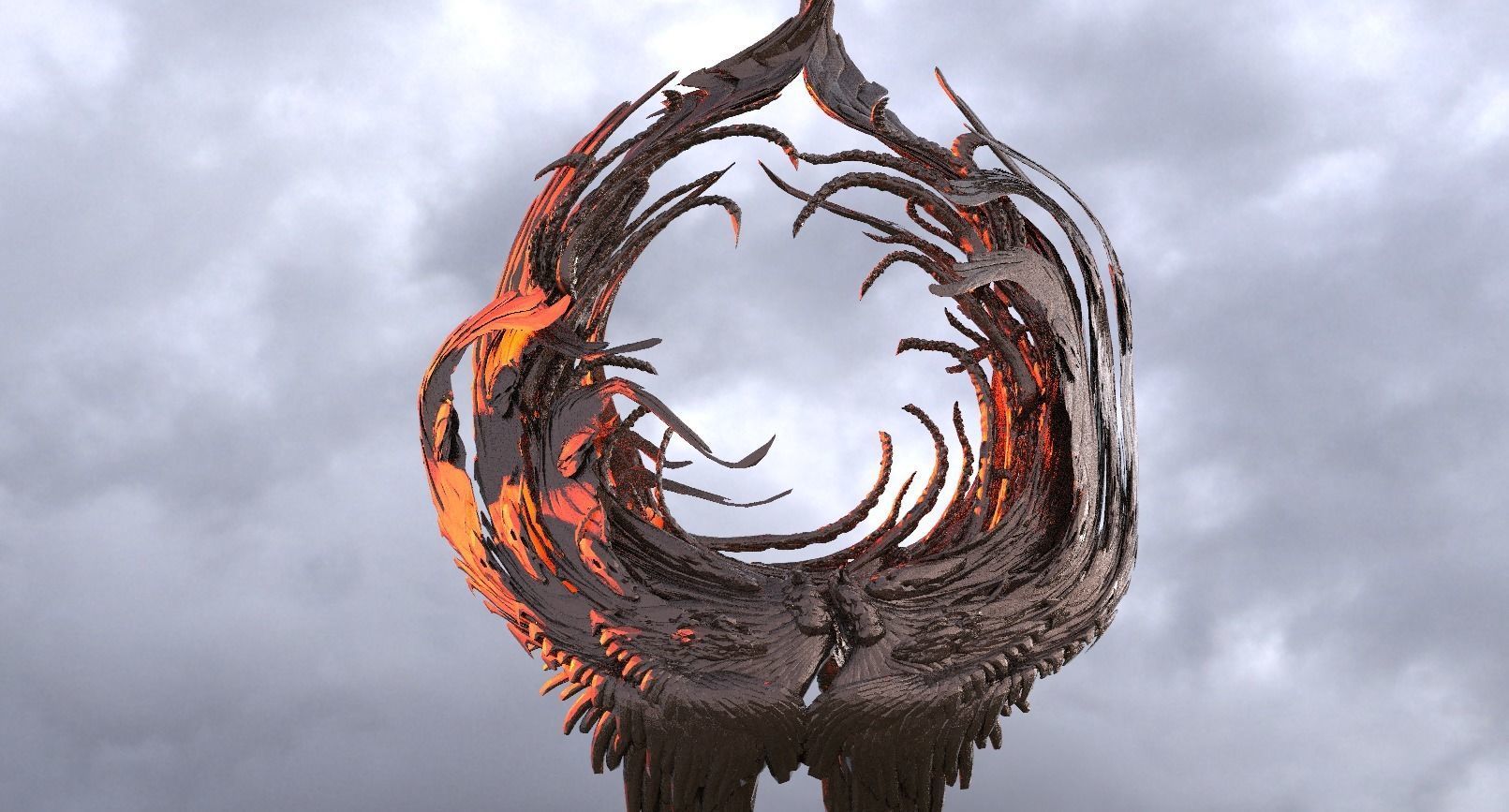 Cthulhu Arch squid sculpture 3D model_1