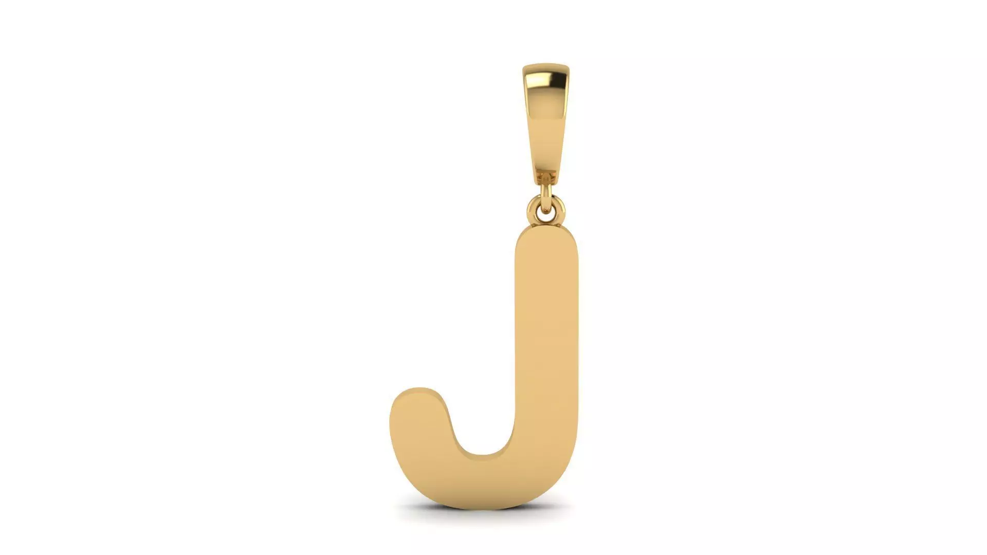 Pendant Alphabet Letter 15 mm Arial Rounded J 3D print model