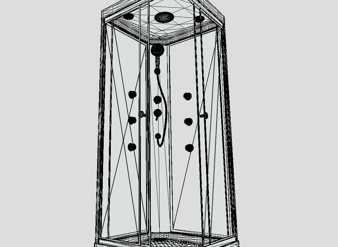 Cabine shower 2 - Banos 3D model_1