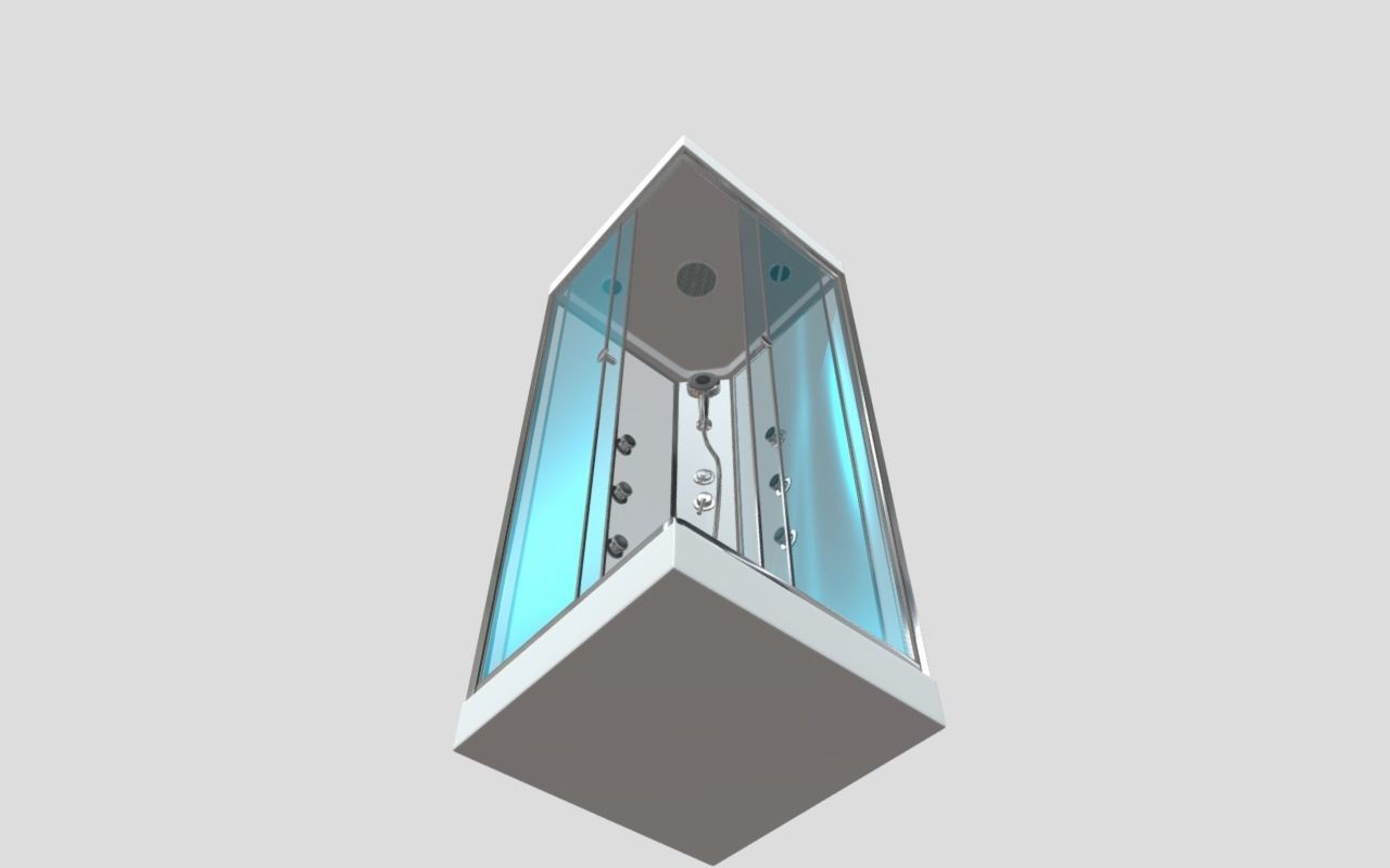 Cabine shower 2 - Banos 3D model_4