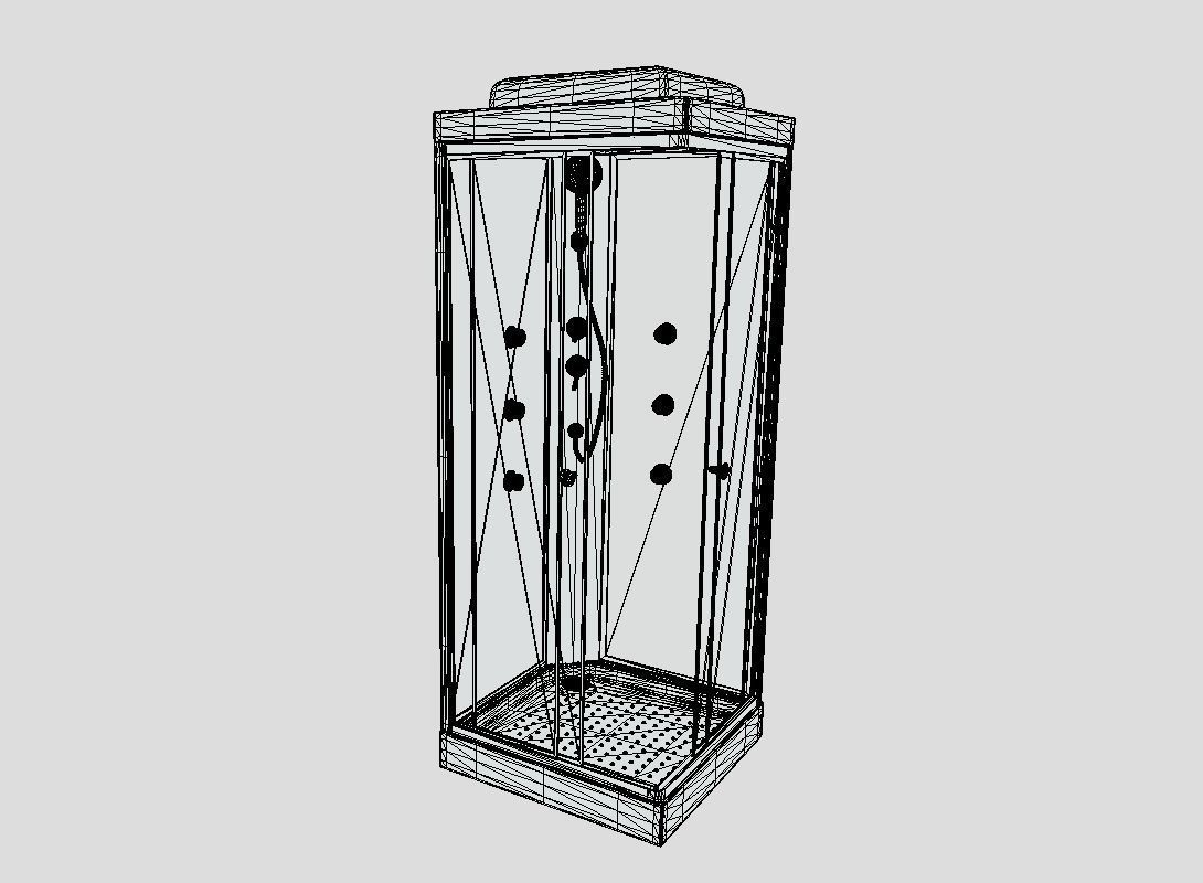 Cabine shower 2 - Banos 3D model_9