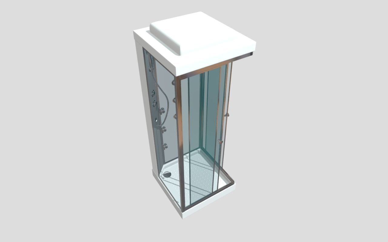 Cabine shower 2 - Banos 3D model_5