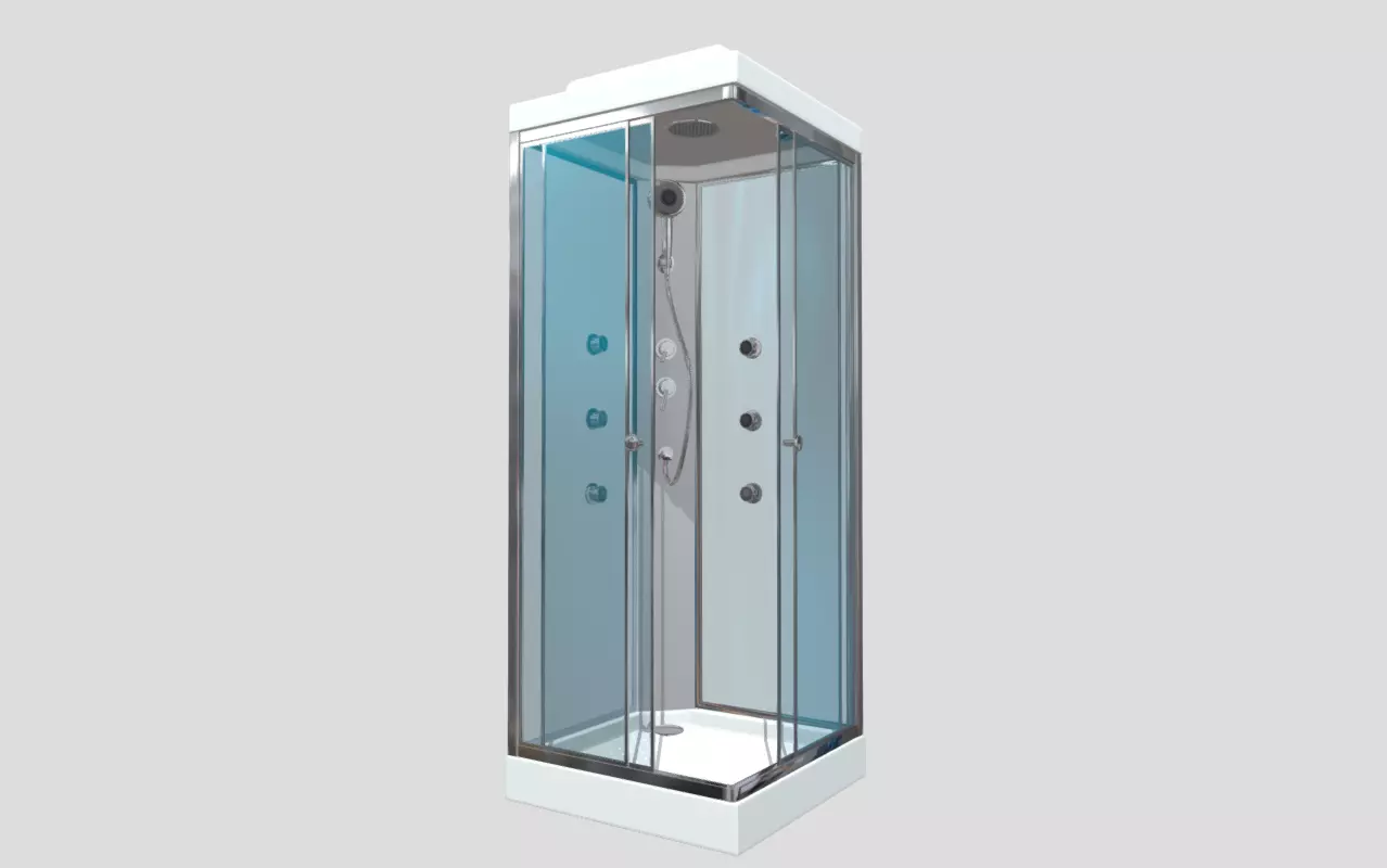 Cabine shower 2 - Banos 3D model_0