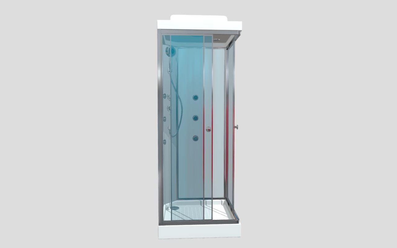 Cabine shower 2 - Banos 3D model_2