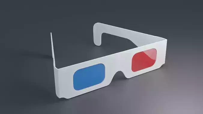 3D glasses with 2K Textures Low-poly 3D model