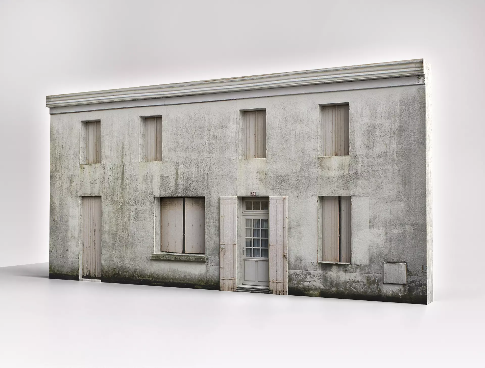 Old House - Building Realistic Asset Free low-poly 3D model_0