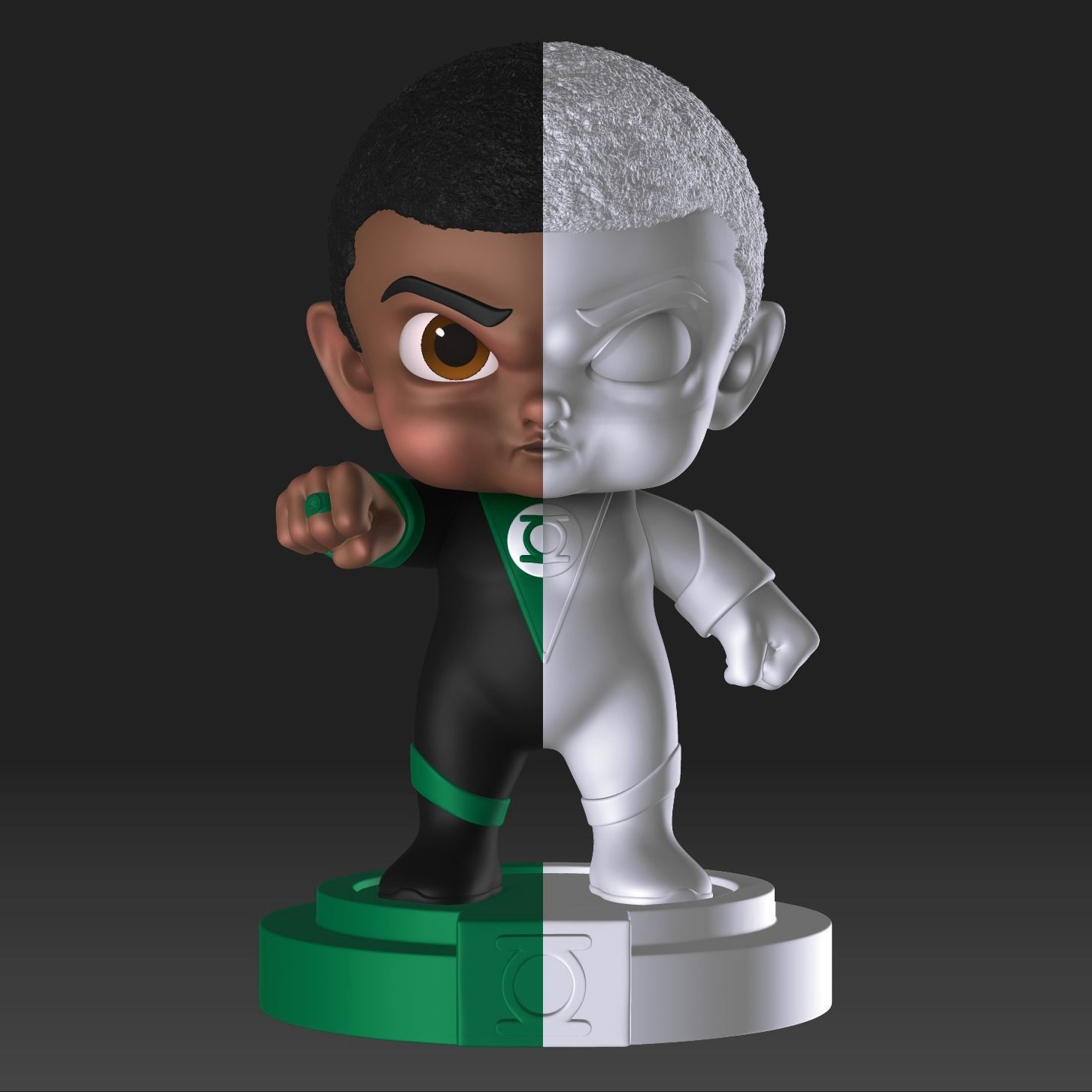 FOFUXO GREEN LANTERN 3D print model_3