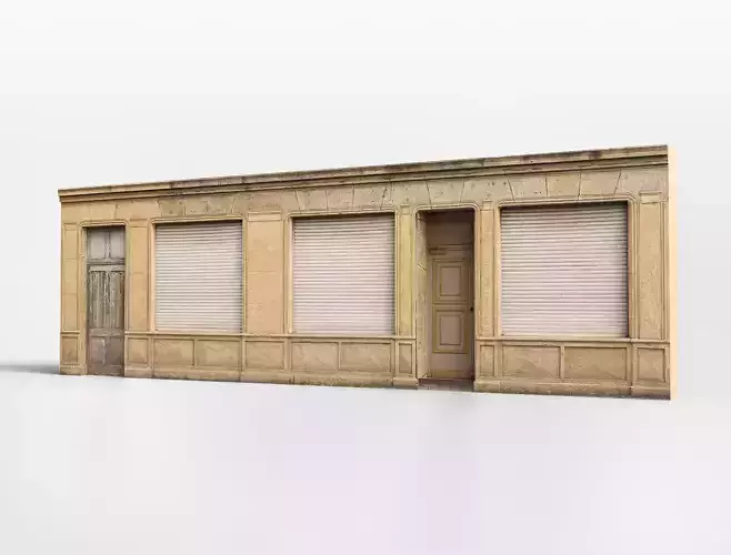 Old Market Realistic Asset Low-poly 3D model
