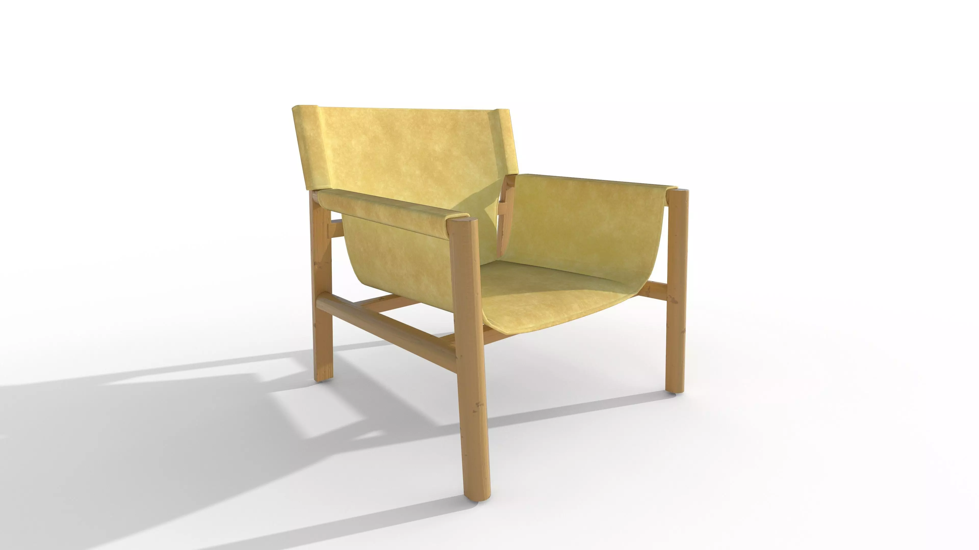 chair minimalist style Low-poly 3D model_0