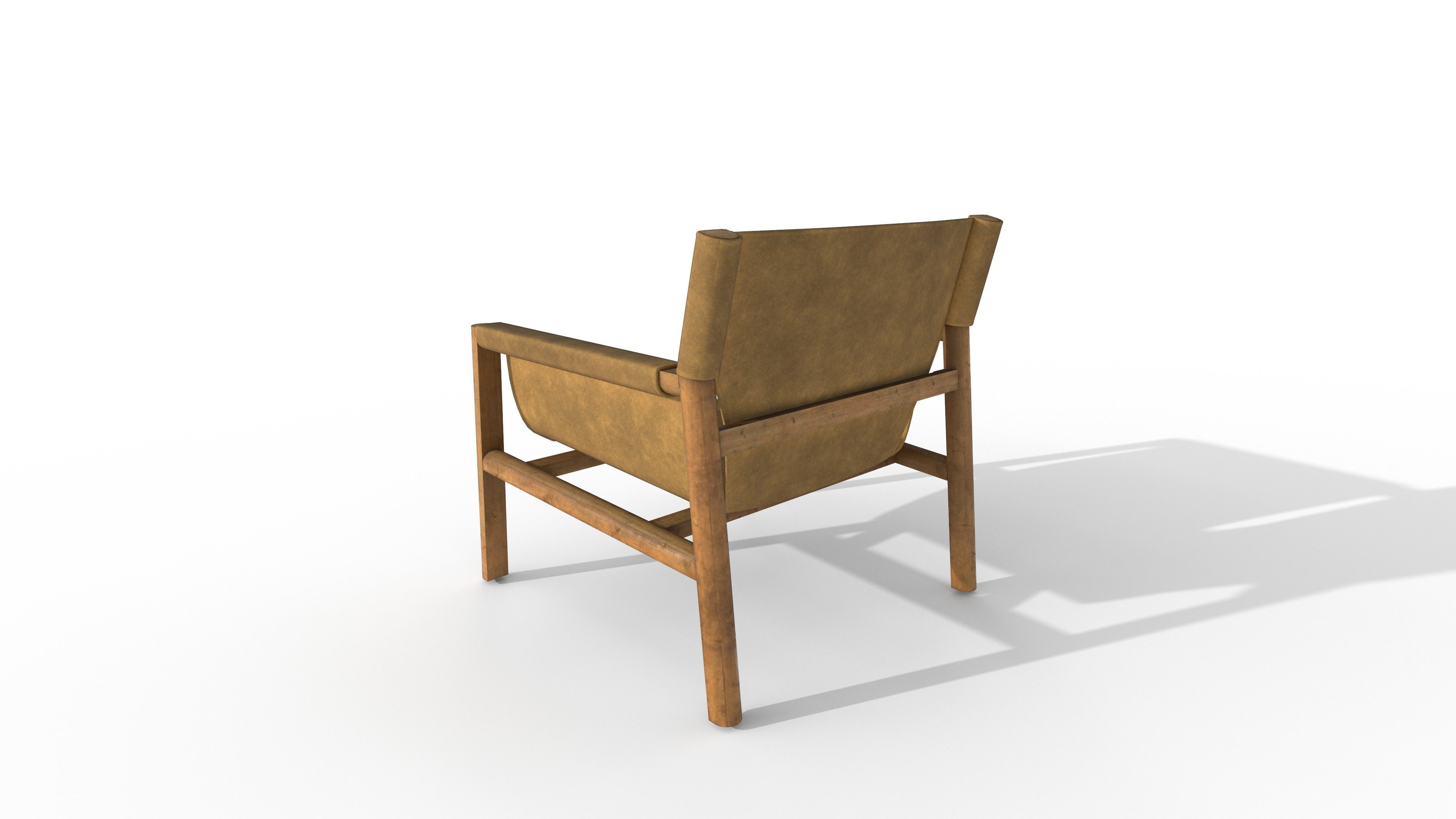 chair minimalist style Low-poly 3D model_1