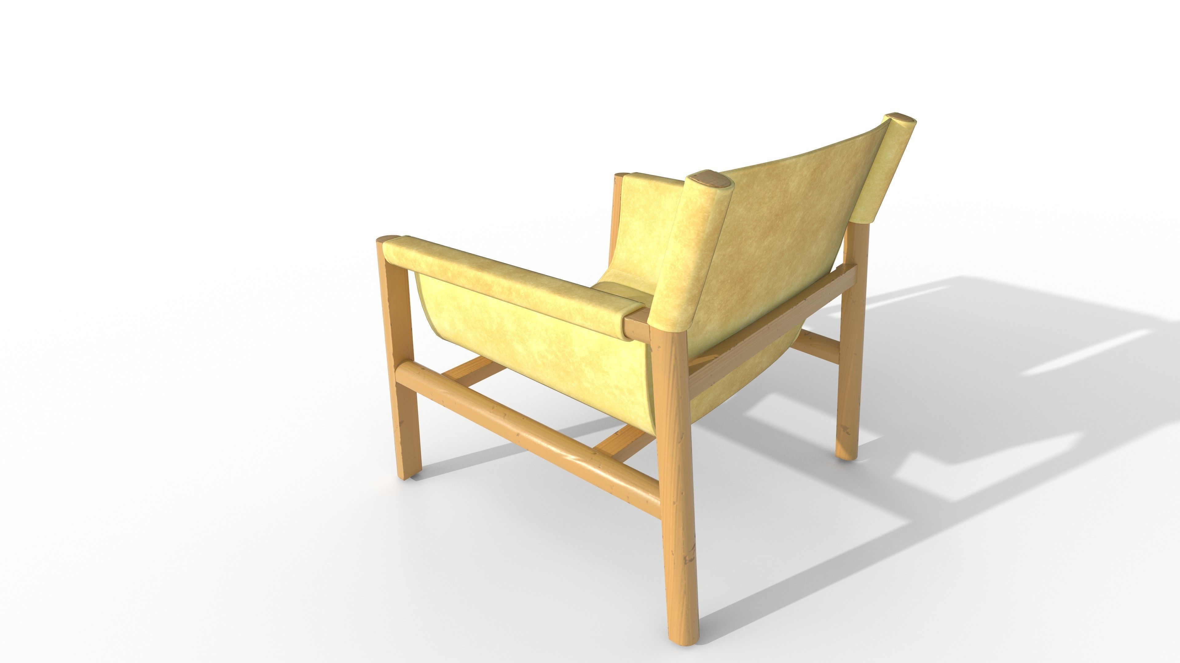 chair minimalist style Low-poly 3D model_11
