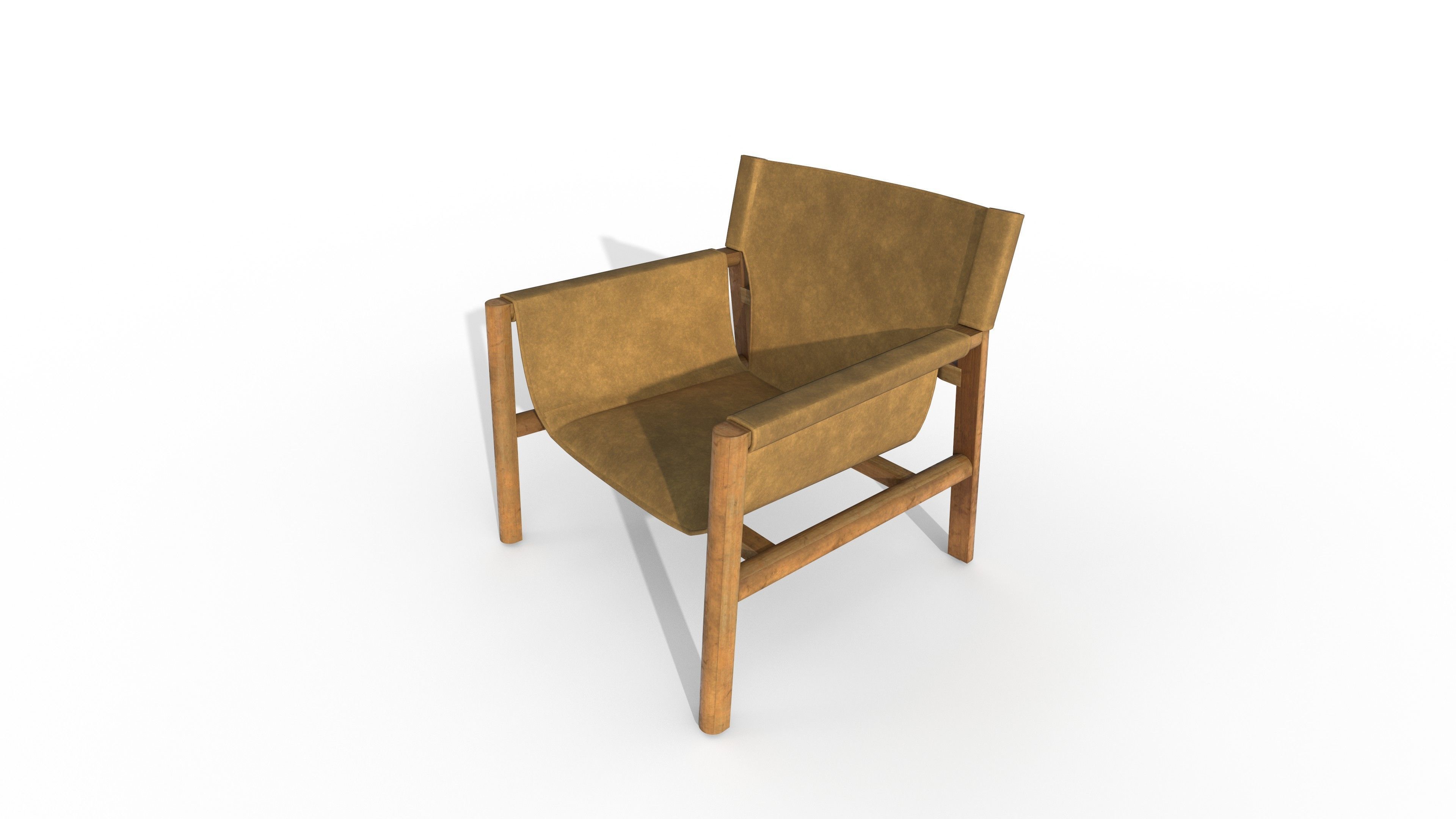 chair minimalist style Low-poly 3D model_7