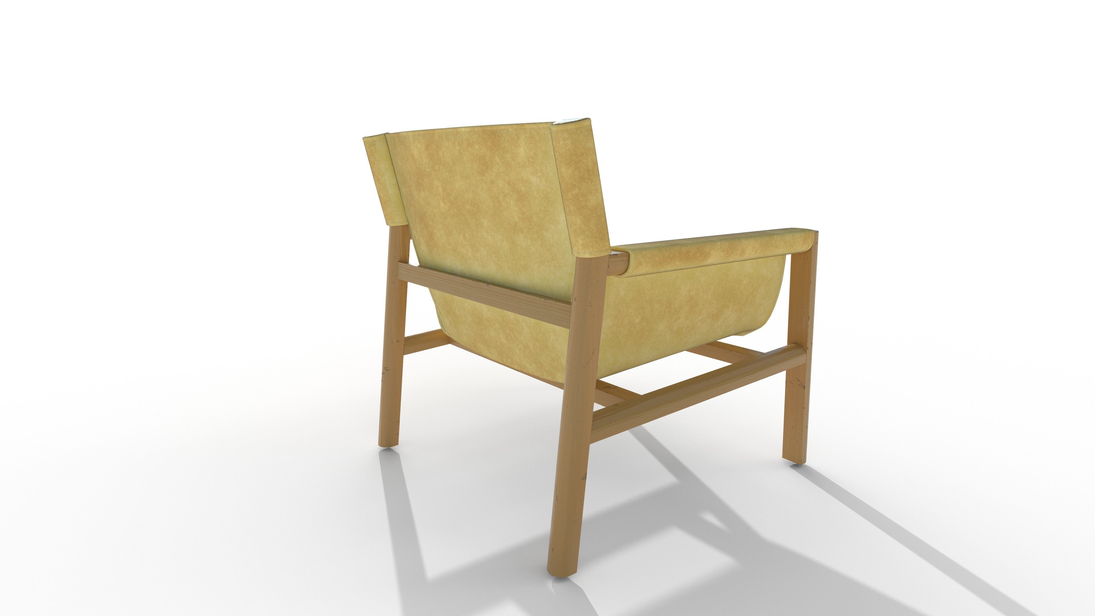 chair minimalist style Low-poly 3D model_4