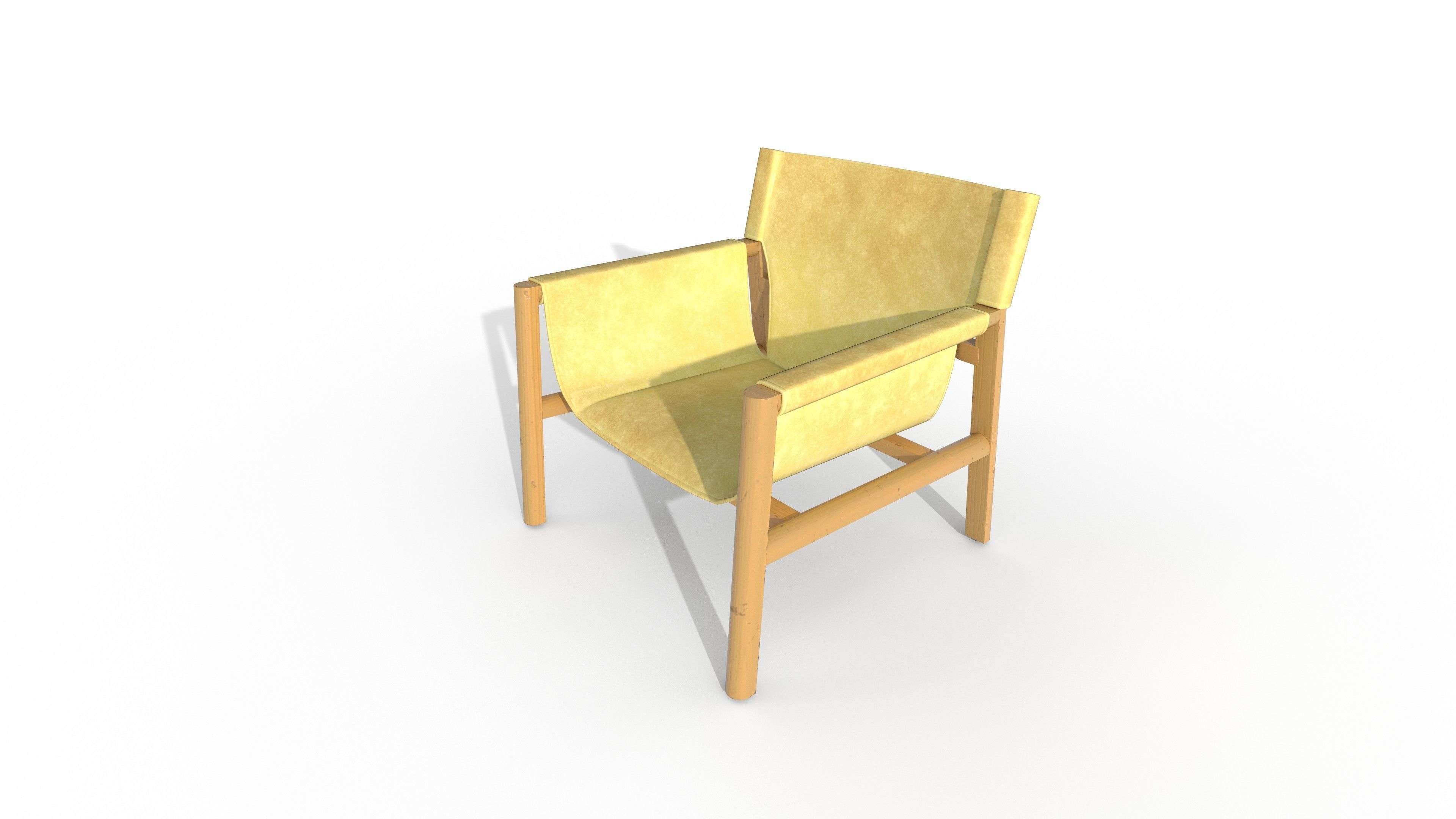chair minimalist style Low-poly 3D model_9
