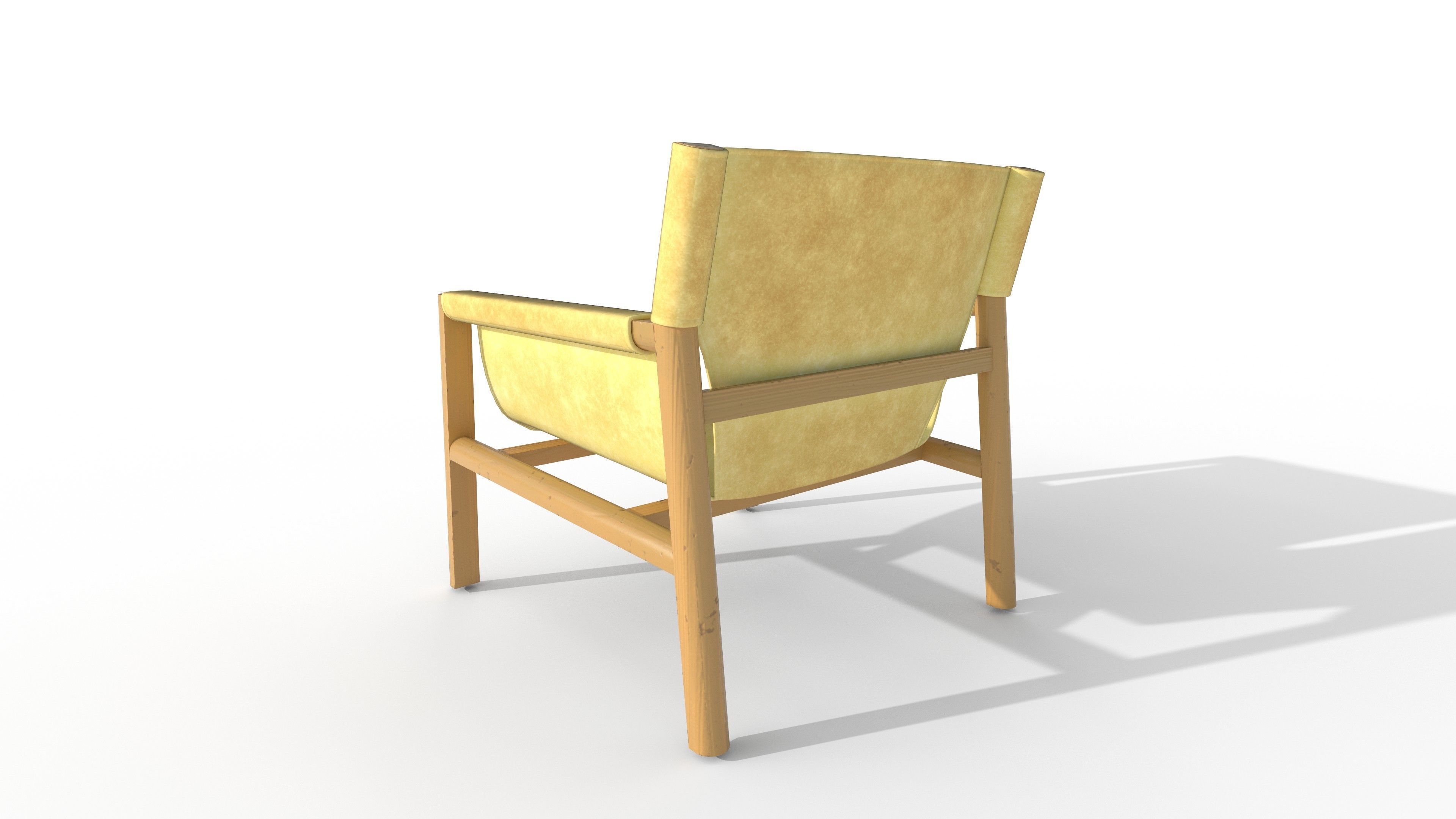 chair minimalist style Low-poly 3D model_2