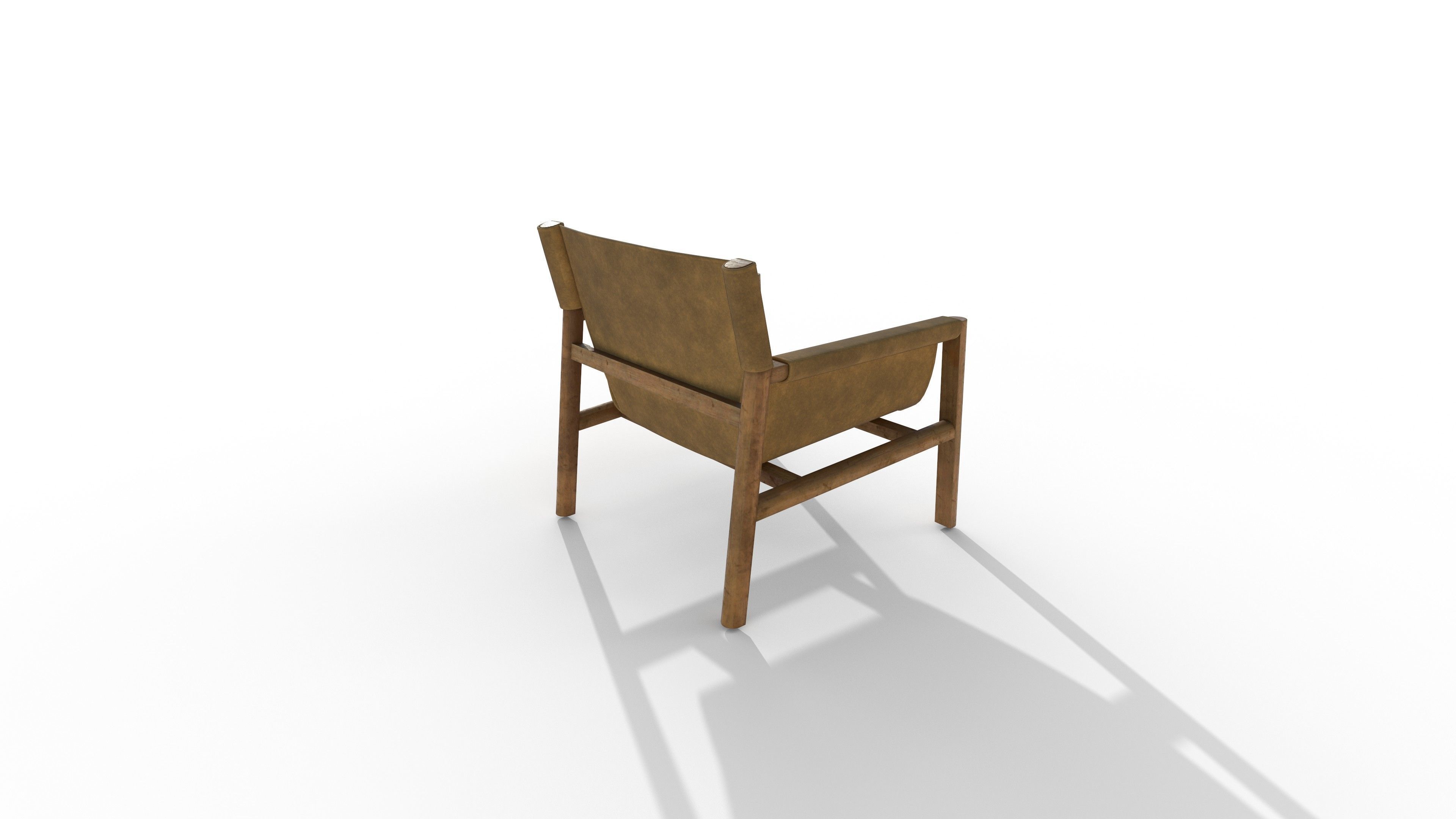 chair minimalist style Low-poly 3D model_3