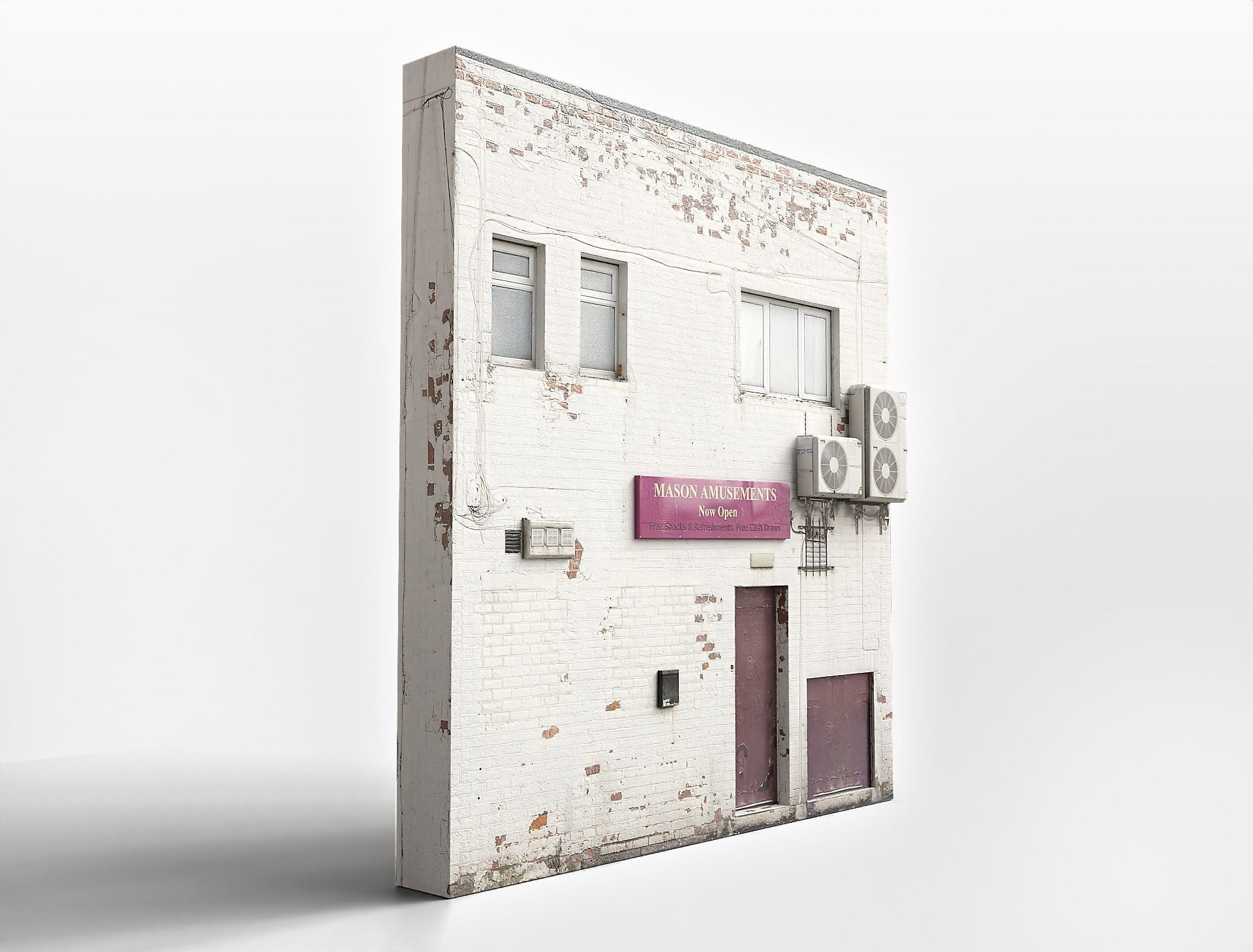 Old Apartment-Office Asset Free low-poly 3D model_1