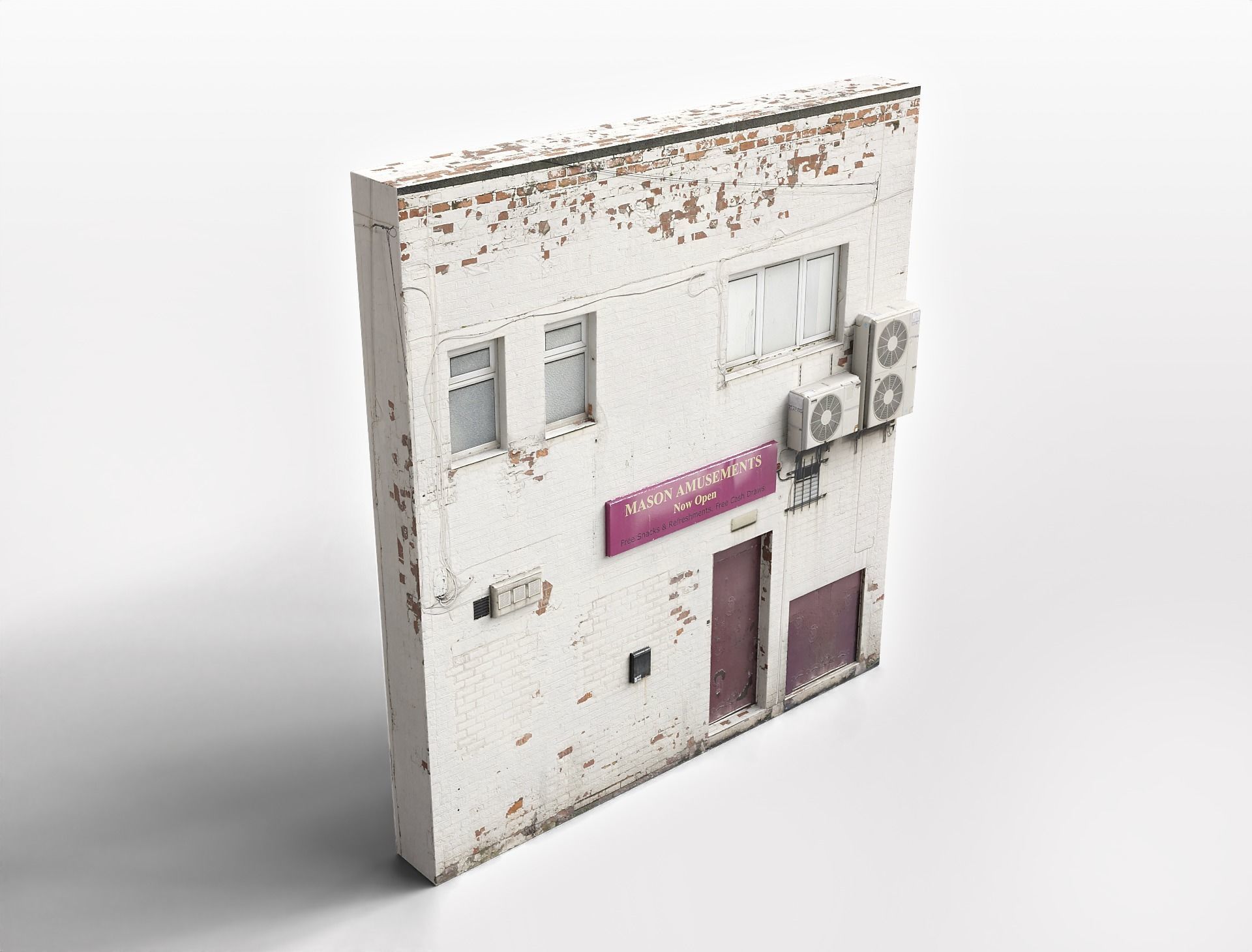 Old Apartment-Office Asset Free low-poly 3D model_2