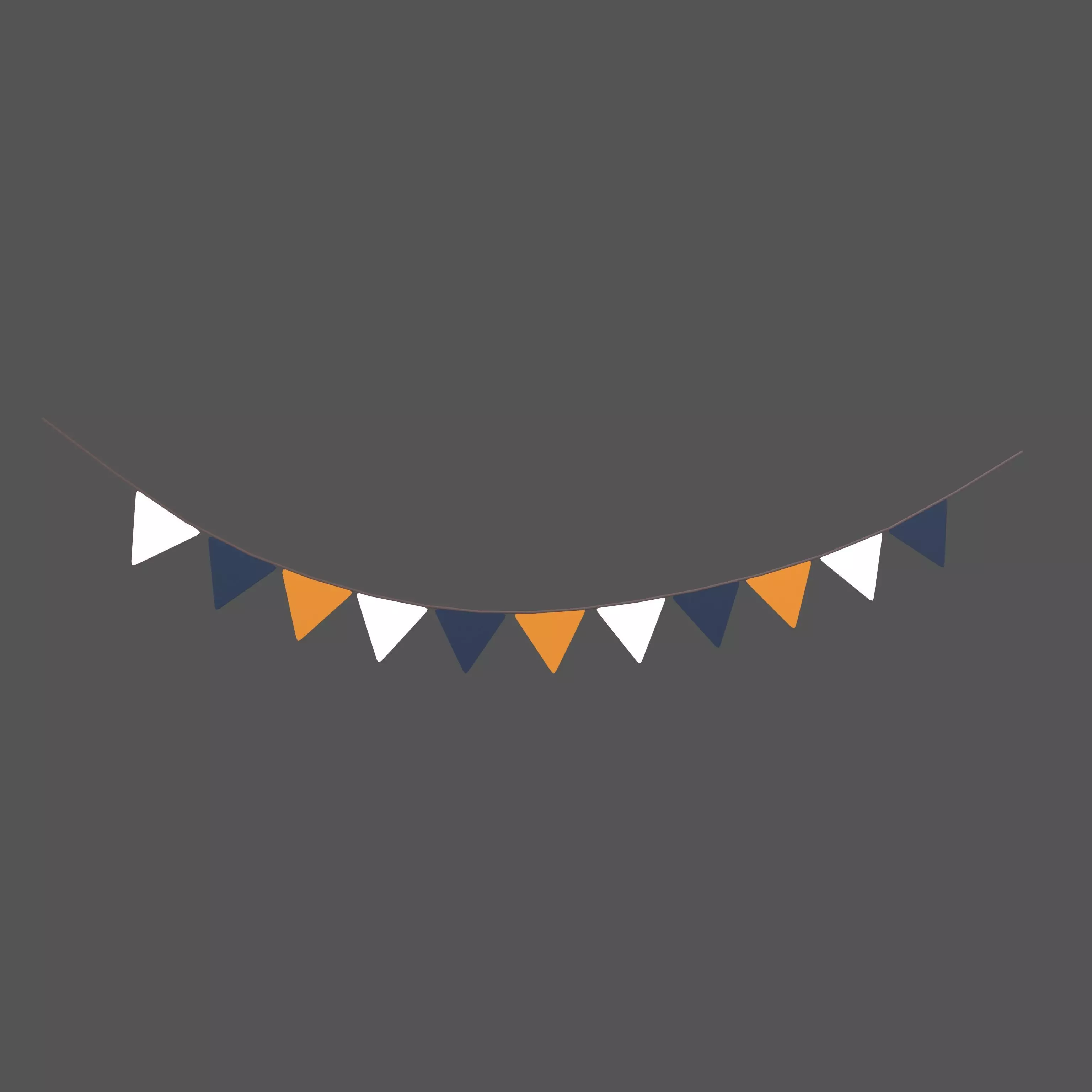 Carnival Garland V1 004 Low-poly 3D model_0