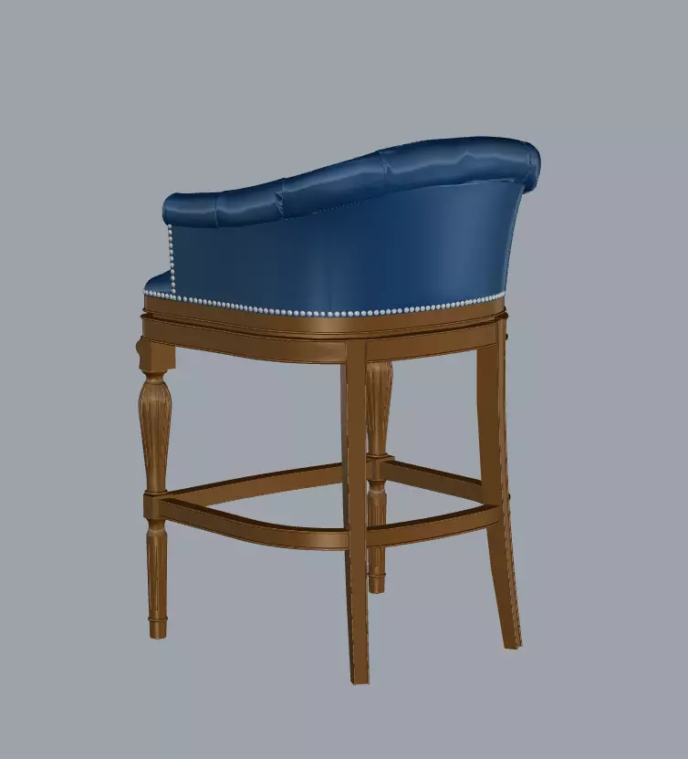 Frontgate - Channing Swivel Bar Stool Free 3D model
