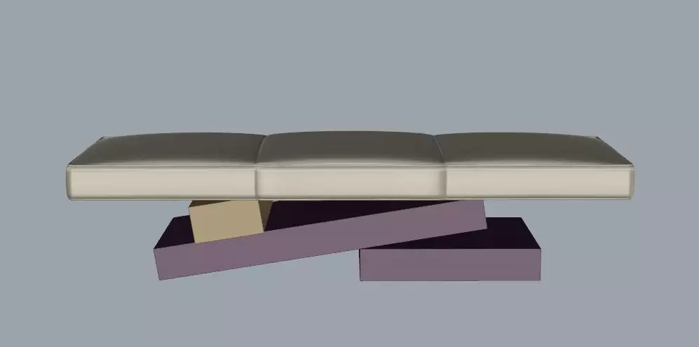 Herve van der Straeten - Jet Lag Banquette Bench Free 3D model