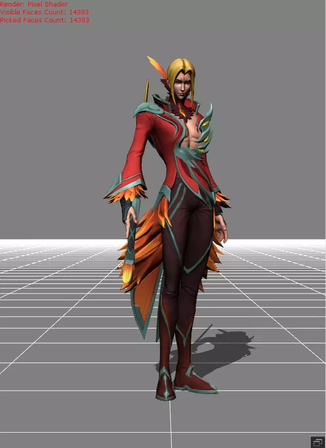 Ling Fiery Dance Low-poly 3D model