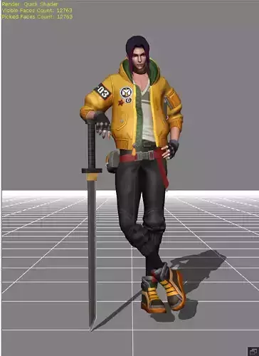 Ling Street Punk Low-poly 3D model