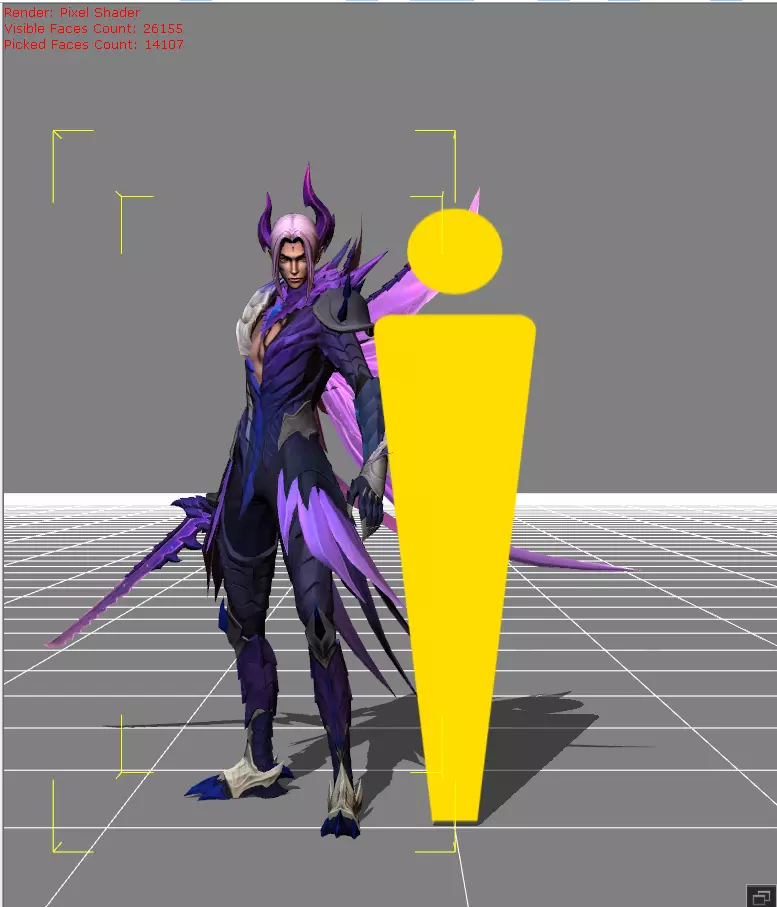 Ling Night Shade with Dragon Low-poly 3D model