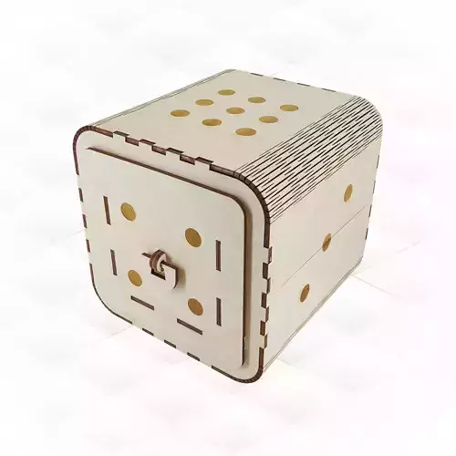Gift box Cube Dice laser cut design Svg dxf pattern