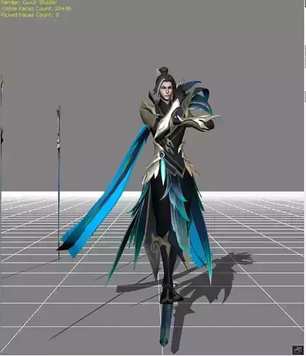 Ling Serene Plume Low-poly 3D model