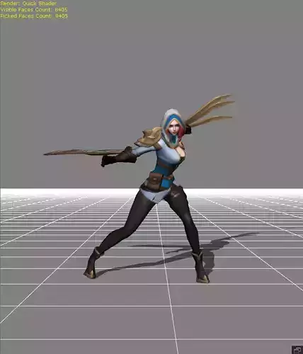 Natalia Bright Claw Low-poly 3D model